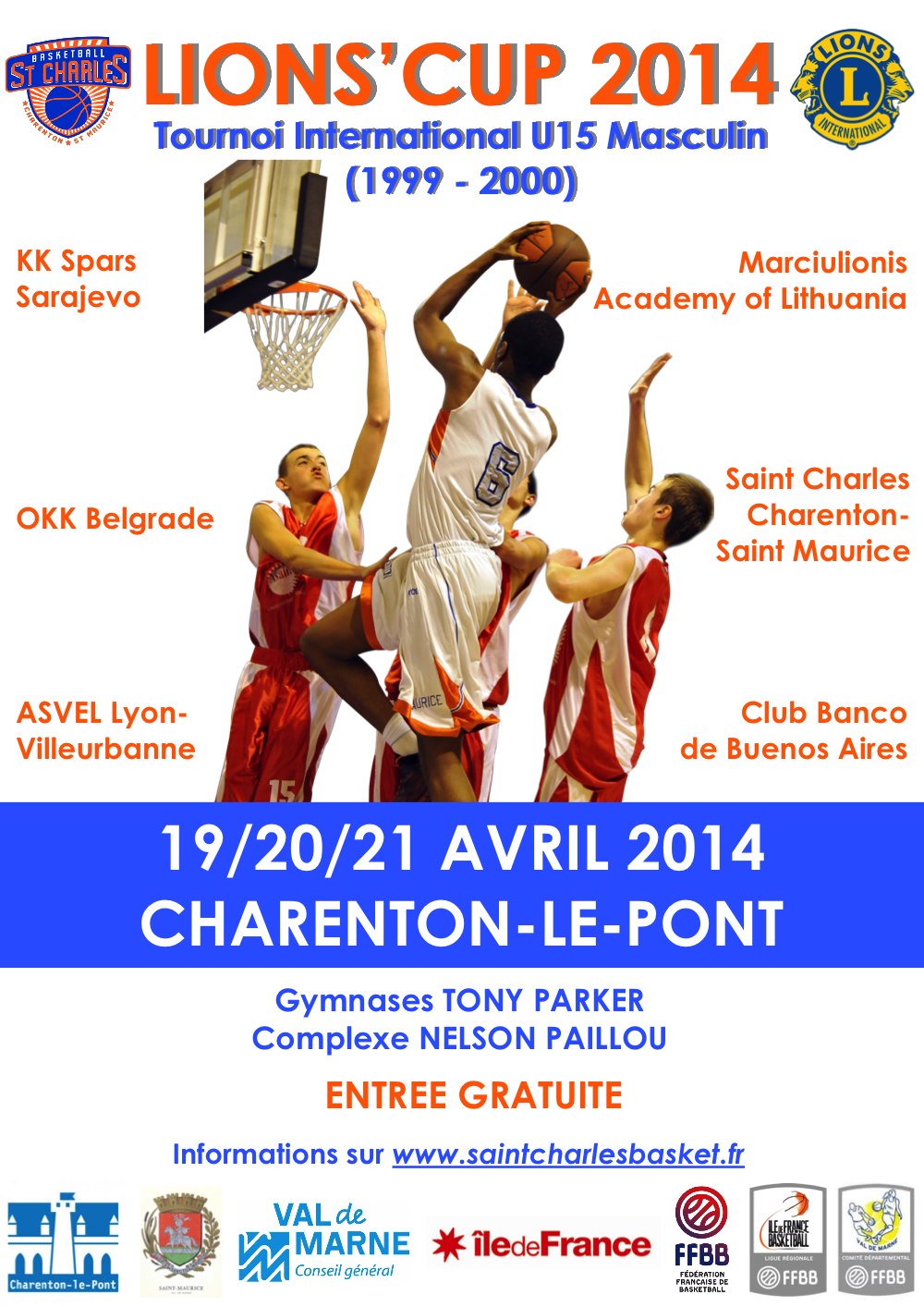 Un tournoi international U15M à Charenton FFBB