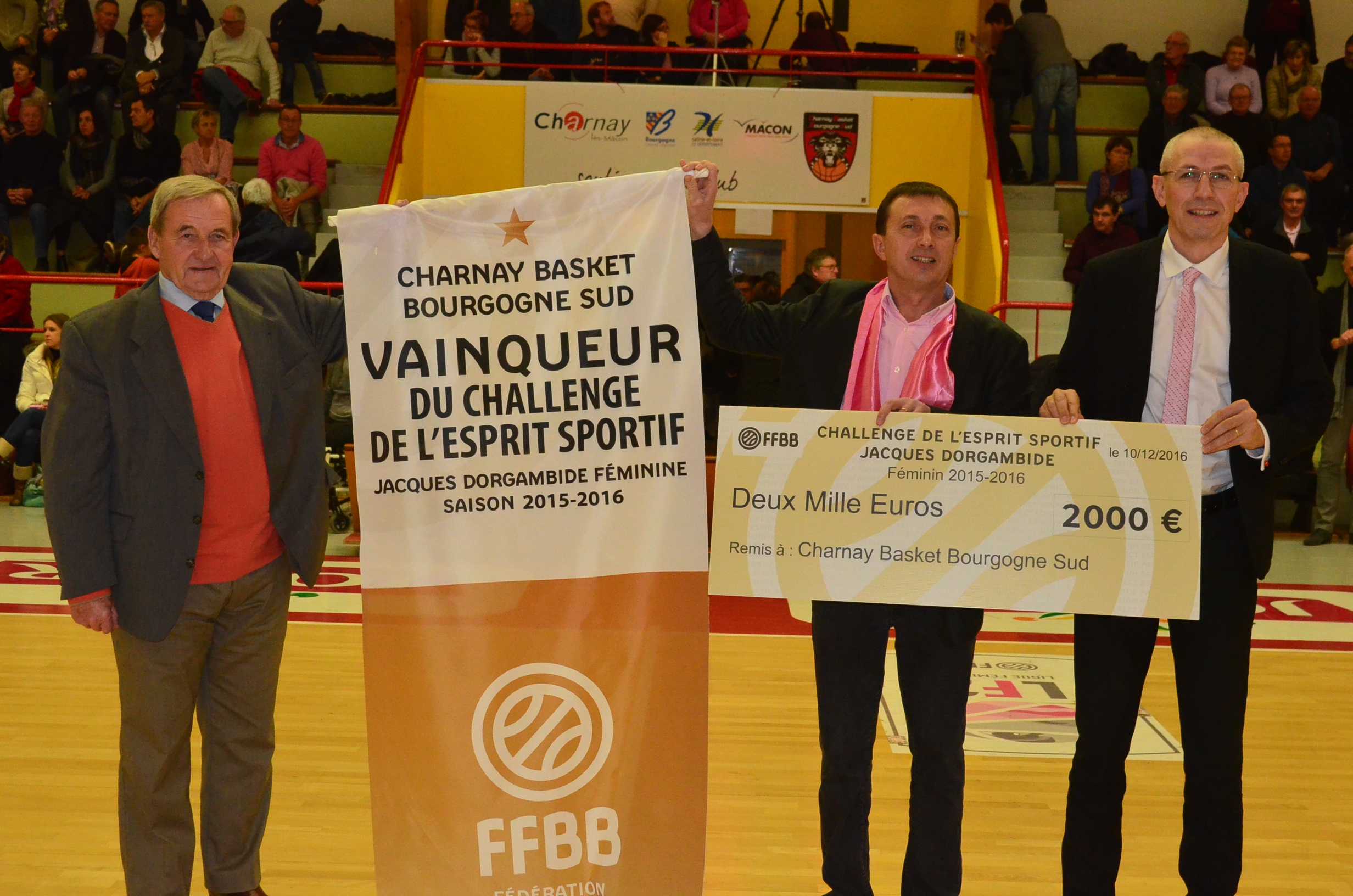  Charnay Basket Bourgogne Sud vainqueur en féminin du Challenge de l'Esprit Sportif 2015-16