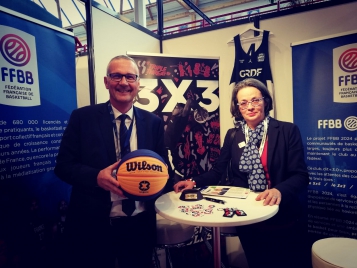 Le Maire de Bourges, Pascal Blanc et de son adjointe aux sports, Nathalie Bonnefoy