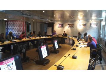 Intervention de la directrice de la LFB, Irène Ottenhof lors du séminaire des fédérations africaines à Paris - Photo : ADI/FFBB Séminaire des Fédérations Africaines à Paris