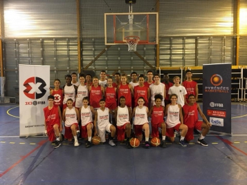 Les participants du tournoi 3x3 du Pôle Midi Pyrénées