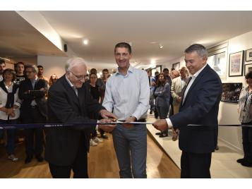 Gérard Bosc, Jean-Pierre Siutat et Patrick Beesley lors de l'inauguration du nouveau hall de la FFBB - Photo : Bellenger/IS/FFBB