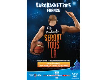 Offre "Etudiants" pour les quarts de finale Affiche EuroBasket 2015