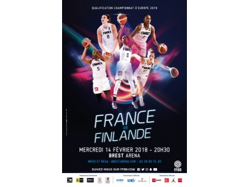 Affiche du match France-Finlande à Brest