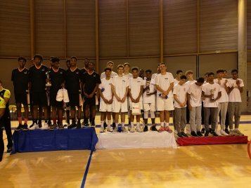 Le podium masculin du CIZ 2018 avec l'Ile-de-France, le Nord-Est et le Sud-Est