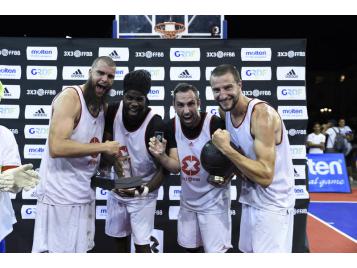 Vainqueurs de l'Open de France 3X3, Bronchard, Gentil, Tsagarakis et Courby porteront le maillot tricolore - Photo : Bellenger/IS/FFBB