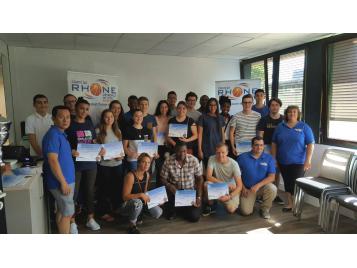 Arbitres et formateurs lors de la remise des diplômes
