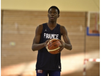 Yoan Makoundou en stage avec les U18 en 2018 - Bellenger/IS/FFBB