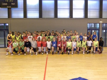 Les participants du 3x3 Street-Pôle au complet au Pôle Espoirs Basket Wattignies.