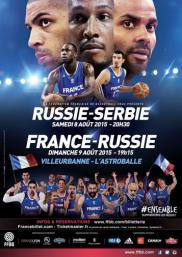 Affiche match France - Russie à Villeurbanne