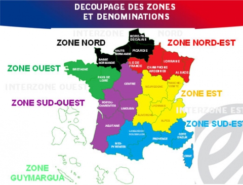 carte zones