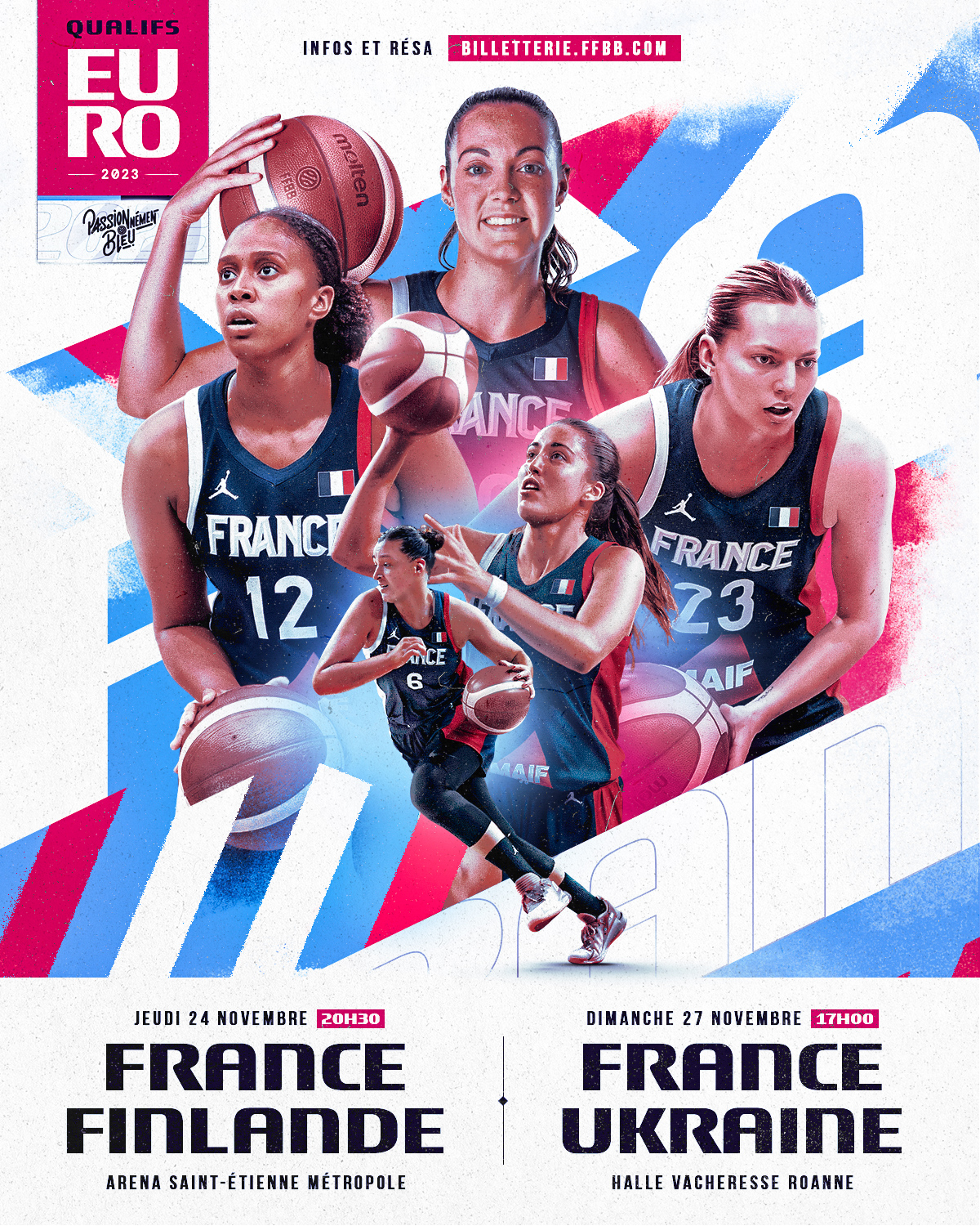 Affiche basket-ball France basket féminin