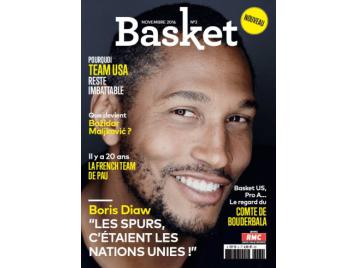 Boris Diaw en couverture du numéro 2 de Basket Le Mag
