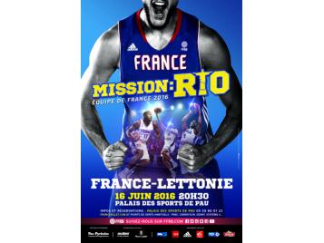 Affiche match France - Lettonie à Pau
