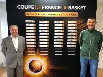 Jean-Pierre Siutat a effectué le tirage au sort des 1/32e de finale de la Coupe de France masculine en présence de Philippe Legname