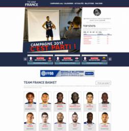 Le site internet Team France Basket